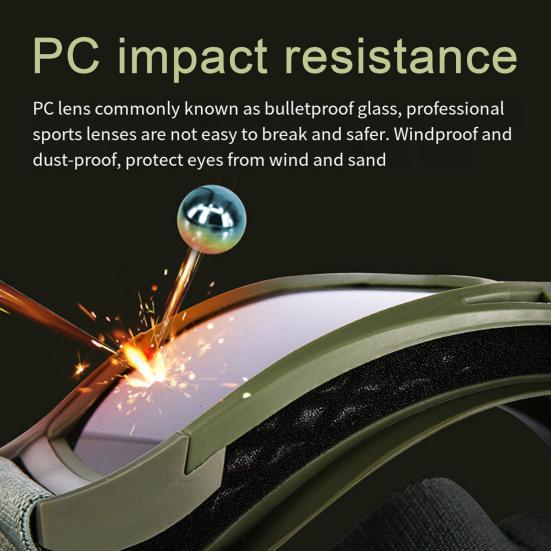 Airsoft Goggles Desert Locust Goggles Anti Fog Safety Glasses Impact Resistant Tactical Eyewear with 3 Interchangeable Lenses for Outdoor Cycling