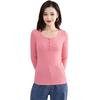 New Women's Fashion Base Top Temperament Women's Slim Fit Round Neck Long Sleeves T-shirt