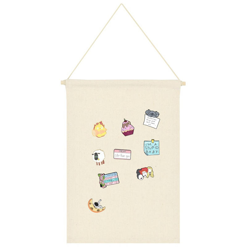 Badge Storage Display Cloth Hanging Flag Brooch Board Badge Organizer Holder