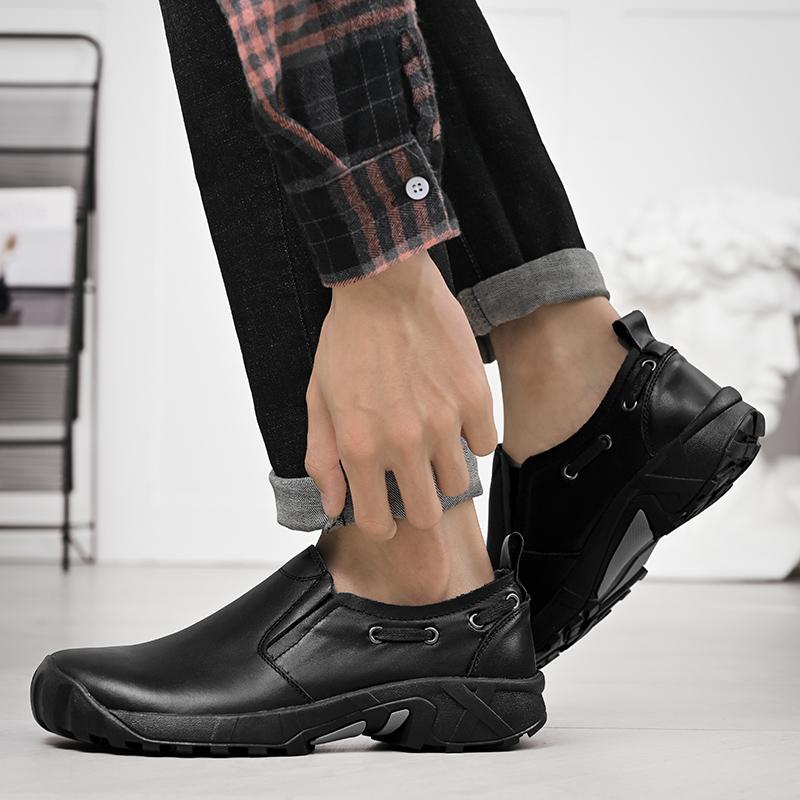 Модные мужские повседневные кроссовки Кожаные мужские лоферы Обувь без застежек Мужская обувь для вождения Горячая распродажа Мокасины Ручной работы Дышащая обувь для ходьбы