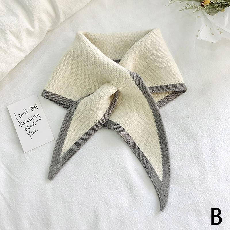 Женские осенние теплые поддельные воротники, маленькая шаль, женский вязаный шарф, рубашка для девочек, поддельный воротник для свитера, платье, рубашка, съемный воротник