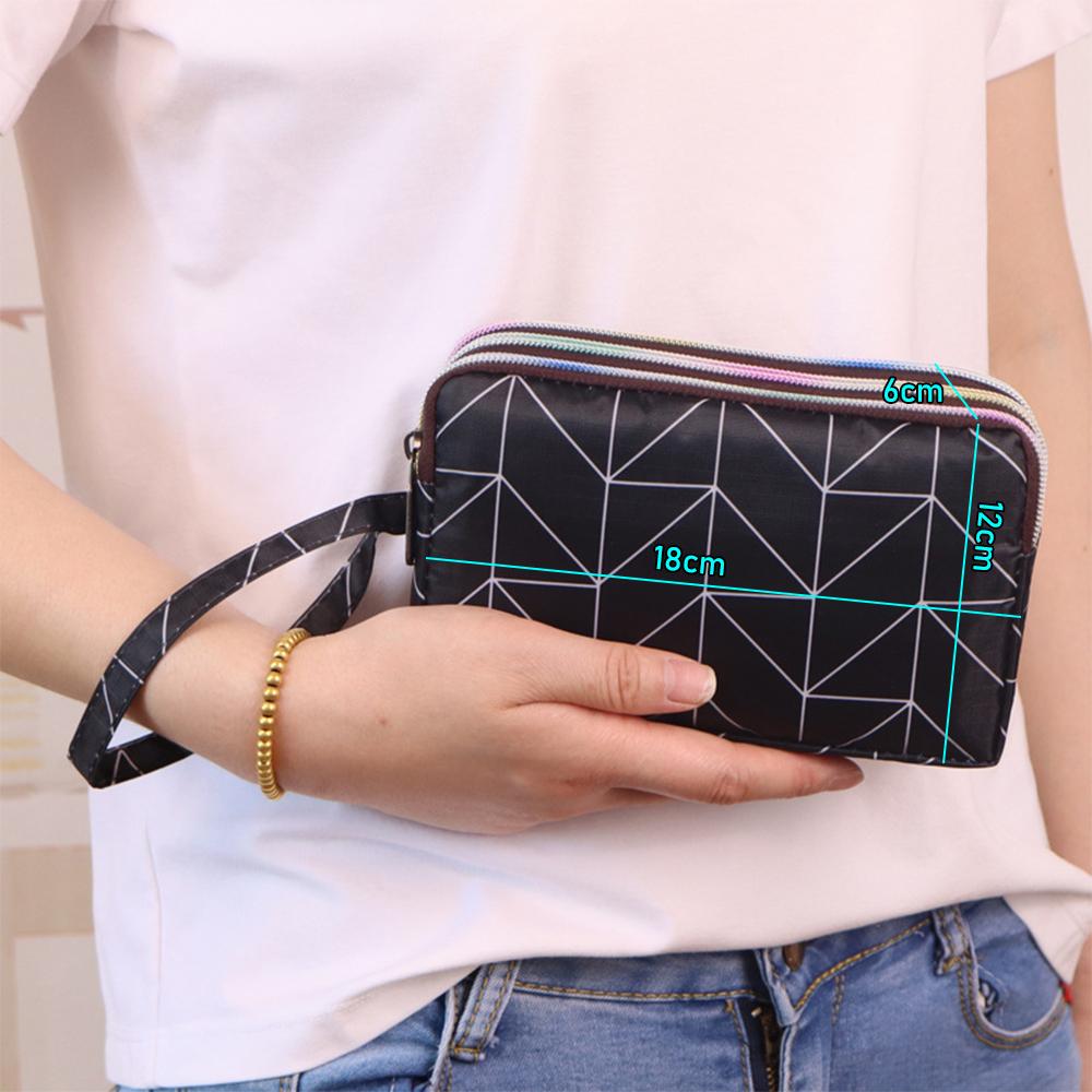 Fashion Women Flower Wrist Bag Waterproof Canvas Wallet Mini Handbags Sports Cell Phone Bags Coin Purse Party Money Makeup Bag