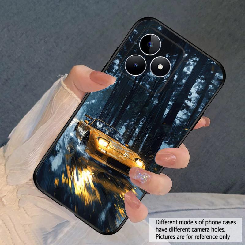 Машина в дожде Для Oppo Realme 11 12 12X 14 Pro Plus 8 C55 C63 65 67 75 51 53 GT 2 7 Neo 3 5 SE 7 50 силиконовый мягкий чехол для телефона