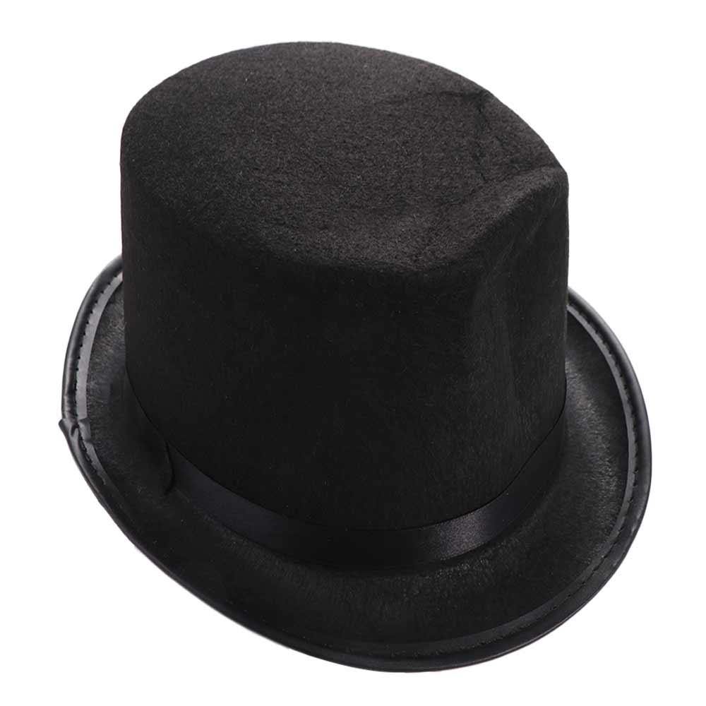Retro Top Hat Magician Black Color Hat Costume Cosplay Halloween Props Party Supplies Steampunk Circus Ringmaste Role Play
