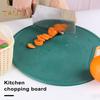 Round Chopping Board with Grinder Groove Double-sided Standing Food Grade Anti-slip Easy To Clean Vegetables Fruits Meat Cutting Board Kitchen