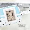 Blue Pixel Cat Print Pencil Case Large Capacity Stationery Pouch Portable Pencil Pouch  Gift