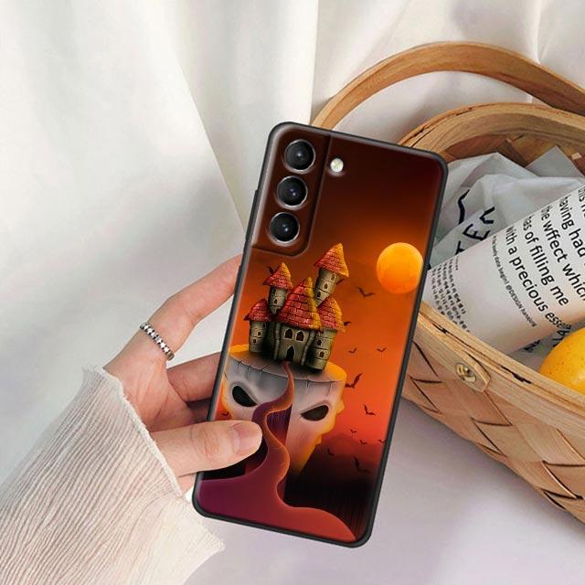 Чехол для телефона «Призрачный летучая мышь, тыква, Хэллоуин» для Samsung Galaxy S22 S21 S20 Fe 5G S7 S8 S9 S10e Plus, ультрамягкий силиконовый чехол Fundas