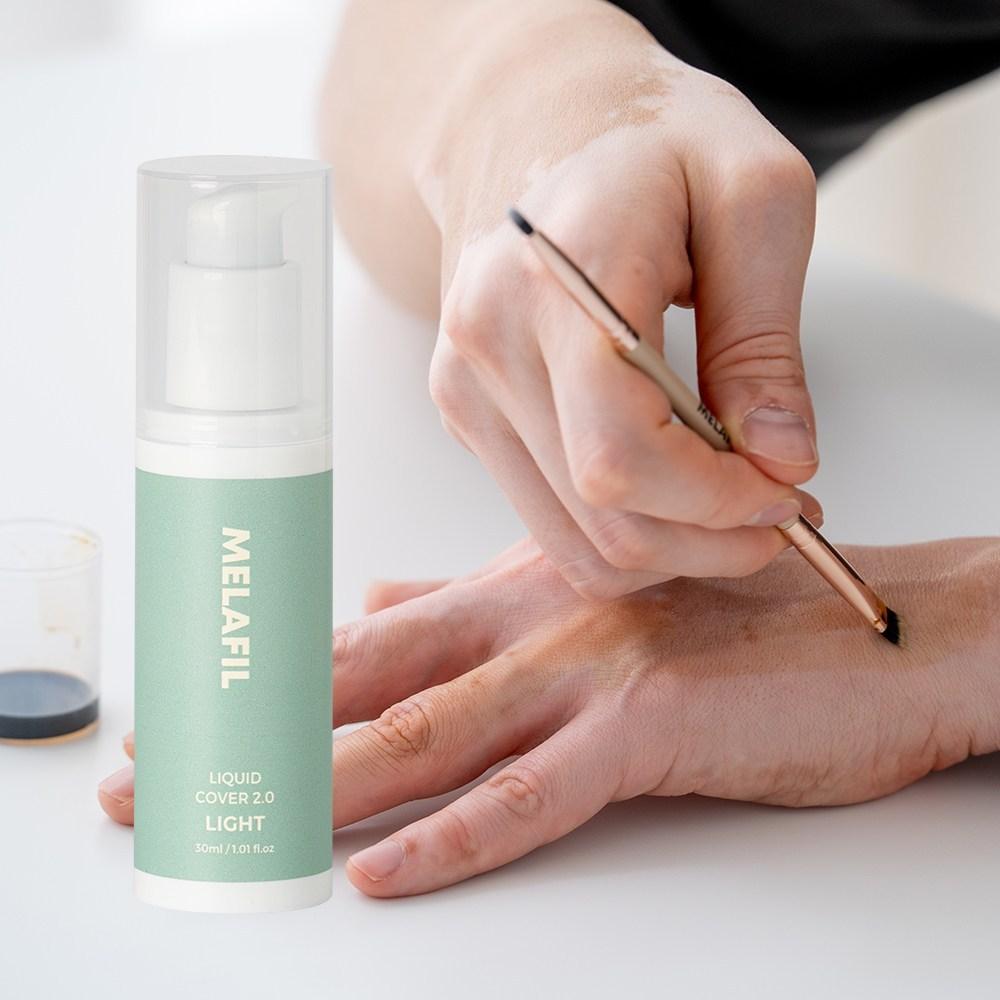 Melafil Vitiligo Cover Liquid Light Vitiligo Cover Agent, White Spot Cover, Blotchy Skin Cover, Tanning Makeup, Vitiligo Tanning, Facial Vitiligo