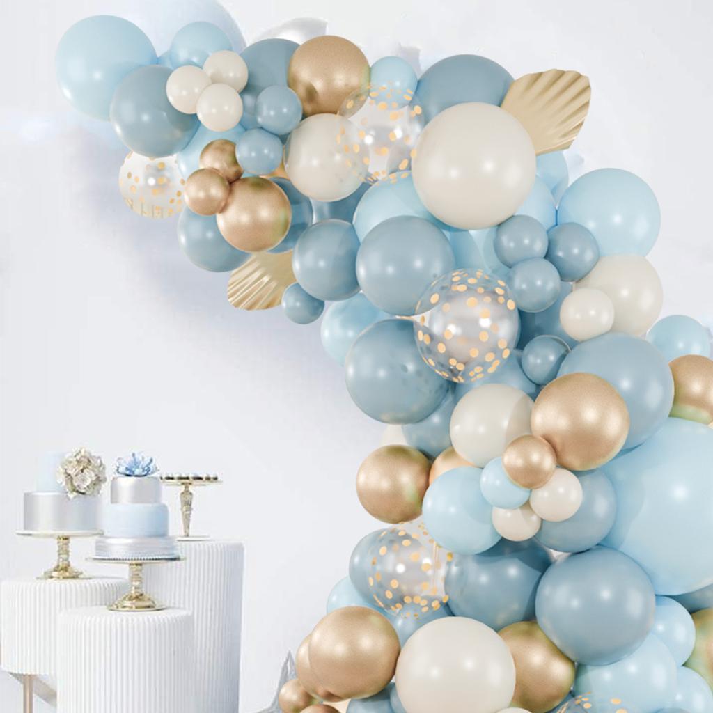 104 шт., гирлянда из сине-золотых воздушных шаров, комплект из латексных шаров, украшение для свадьбы, дня рождения, декор для детей, вечеринки в честь рождения ребенка, латексные шары
