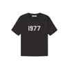 Футболка с коротким рукавом Tee Iron 1977 Series, цифровая флокировка, спущенное плечо, женские топы, Черный-Железный FOG-SS22-045