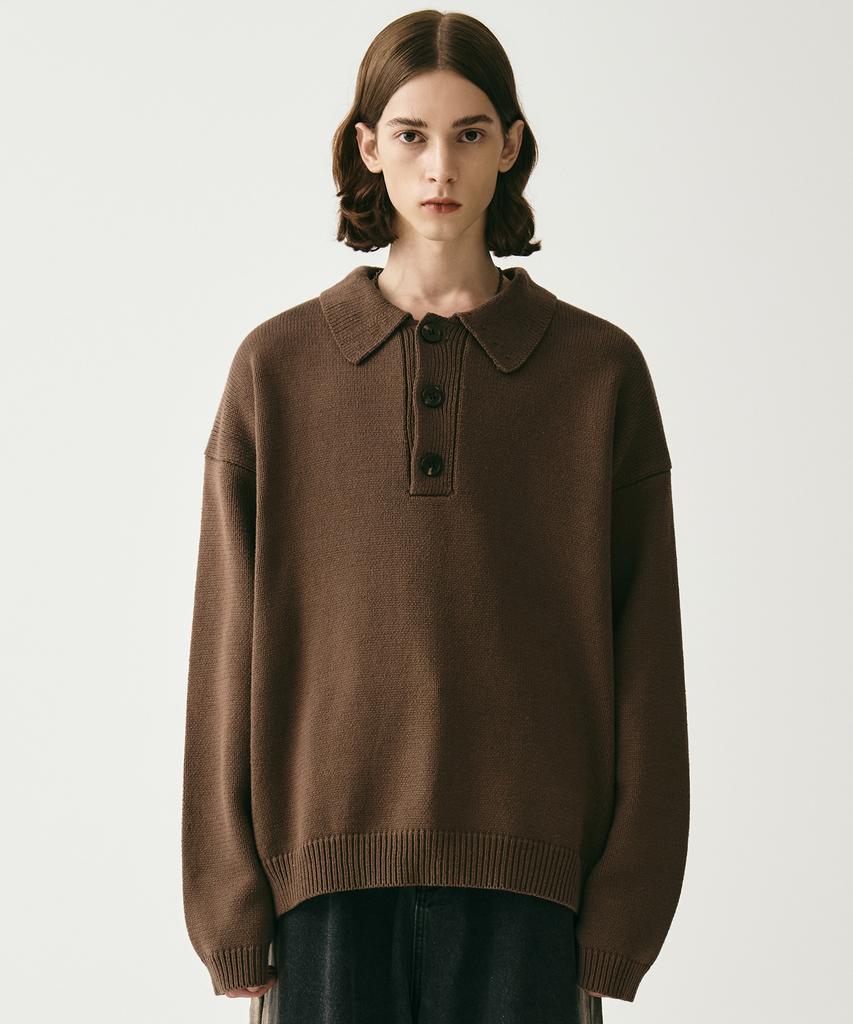AVANDRESS Kamen Collar Knit Navy