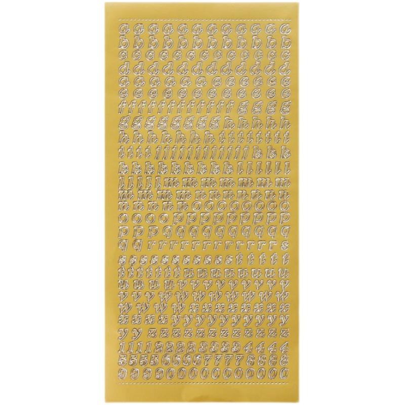 1 лист ПВХ водонепроницаемые прочные корейские золотые, серебряные наклейки с английскими буквами для украшения фотоальбомов