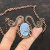 Angelite Necklace Copper Wire Wrapped Necklace Adjustable Necklace Unique Copper Jewelry Handmade Necklace Gemstone Necklace Gift For Mother