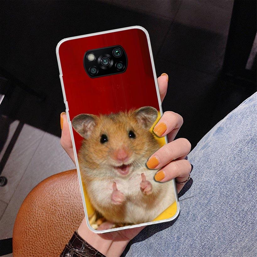 Cute Lovely Pet Hamster Phone Case For Xiaomi Poco X7 X6 X5 Pro F7 Ultra Redmi 15C 15 13C 13 12C 12 10 10A 10C 9 9A 9C 9T Cover