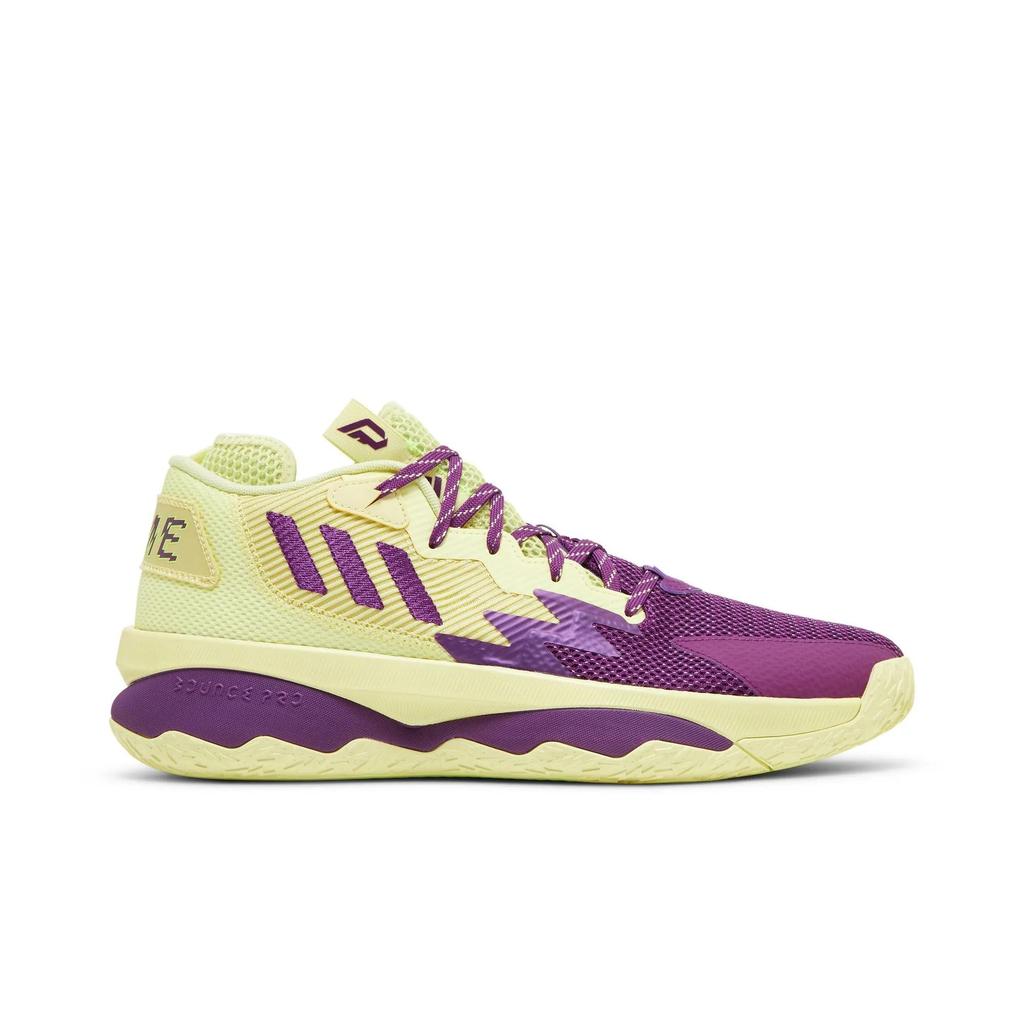 adidas Dame 8 'Dame Time' (Unisex) Yellow Tint / Glow Purple / Signal Green Vintage Basketball Shoes GY0383