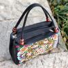 Yogodlns Двусторонняя двухслойная сумка с вышивкой в ​​этническом стиле, холщовая сумка, женская сумка среднего и пожилого возраста с вышивкой