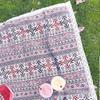 Yellow picnic mat outdoor tablecloth camping floor mat moisture-proof fabric mat anti-thickened picnic floor mat household picnic cloth