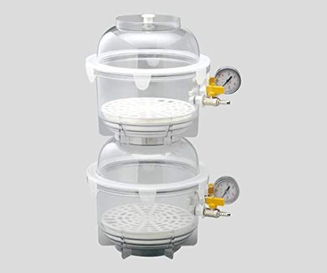 AS ONE Формованный вакуумный эксикатор с манометром РВД-250 /2-931-03