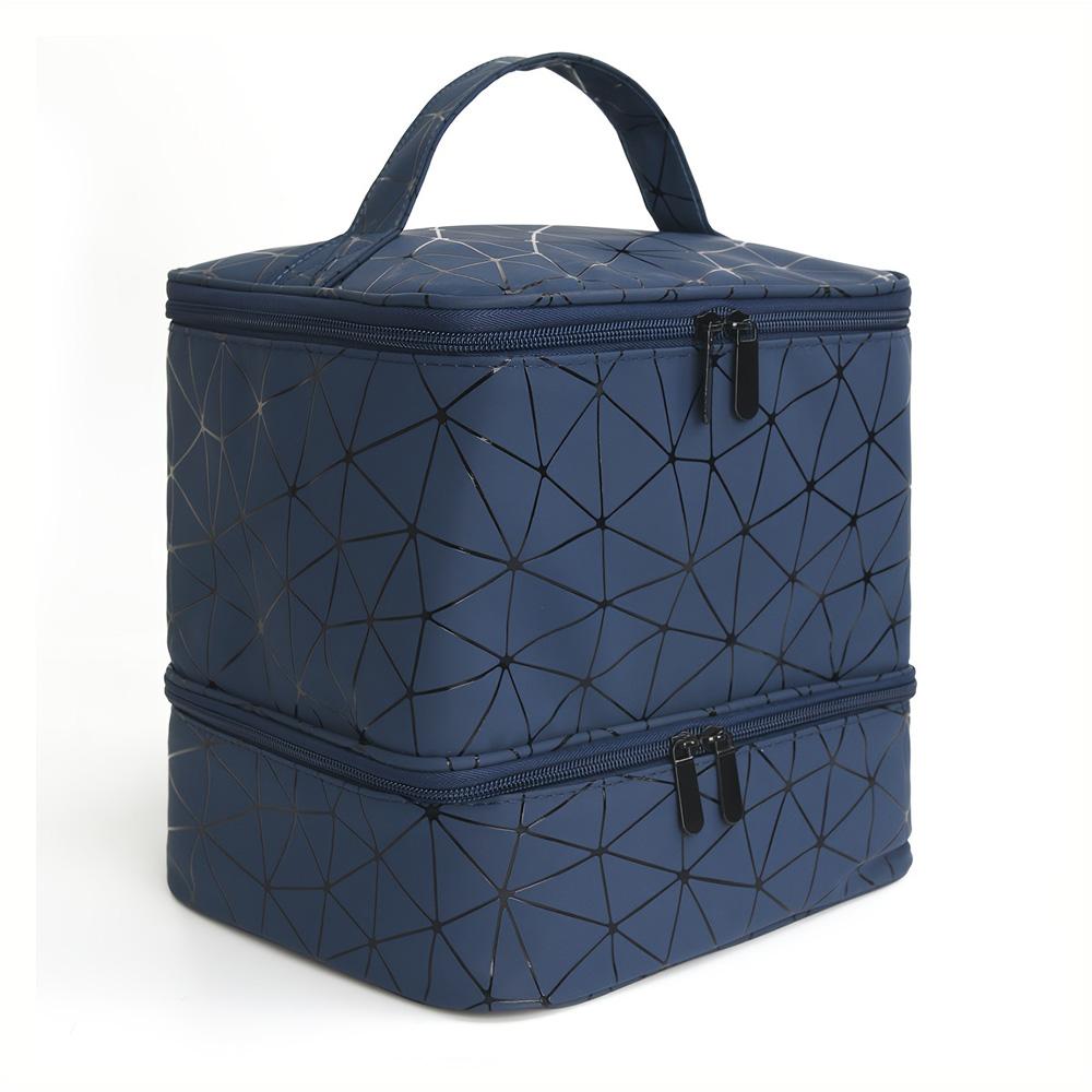 Portable Nail Polish Storage Bag Makeup Cases Organizer Cosmetic Handbag with Handle 1/2 Layers Essential Oil Bag for Travel