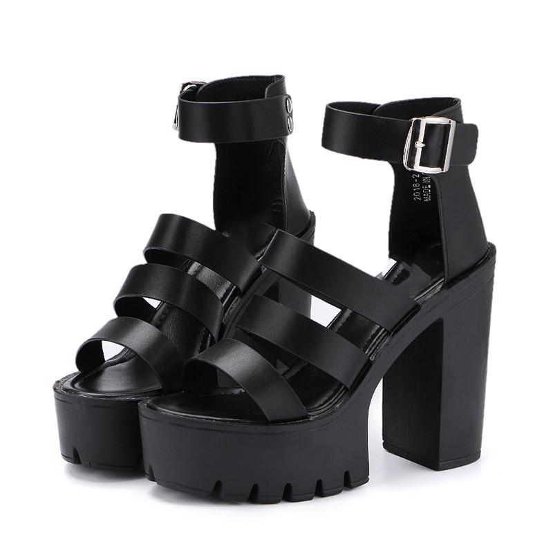 Plus Size 41 42 Summer Shoes Women White Open Toe Button Belt Thick Heel Wedges Platform Shoes Fashionable Casual Sandals Female Footwear