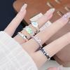 Мультяшное Детское Веселье Граффити Эмаль Подтеки Открытое Кольцо Наборное Ношение Парное Кольцо Подруга Нишевое Высококлассное Кольцо Женщина