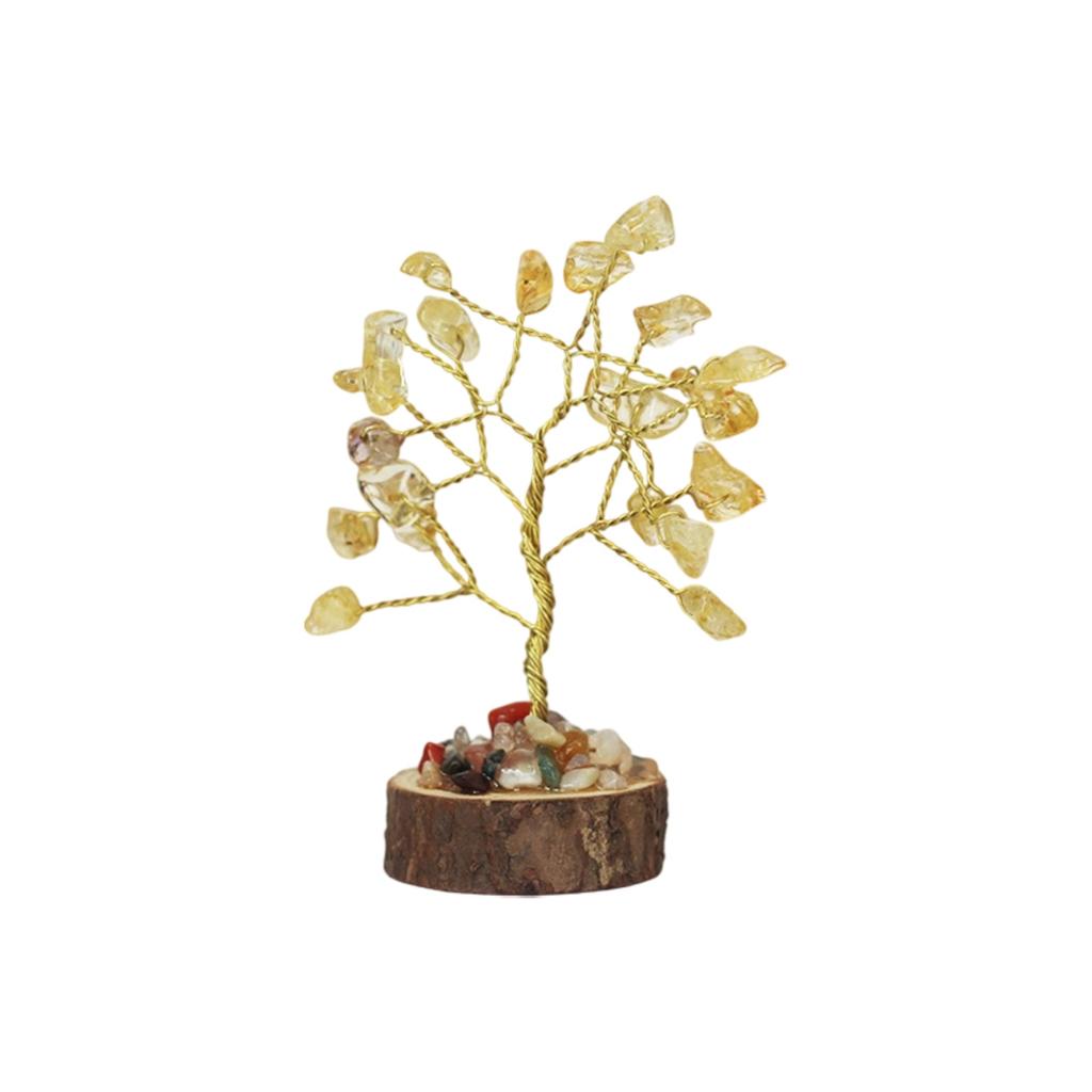 Crystal Tree Of Life Set With Wooden Base, A Tree For And Home Decoration