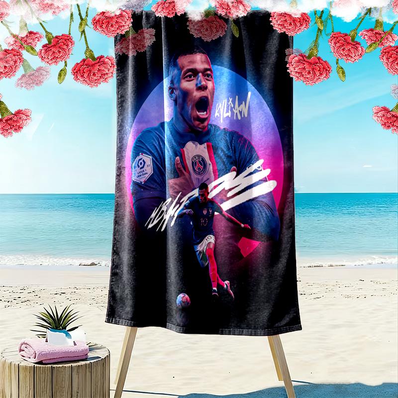 Cristiano Ronaldo: Legend Football beach towel Portable for travel Outdoor camping quick-drying swim towel Absorbent bath towel Outdoor pool towel