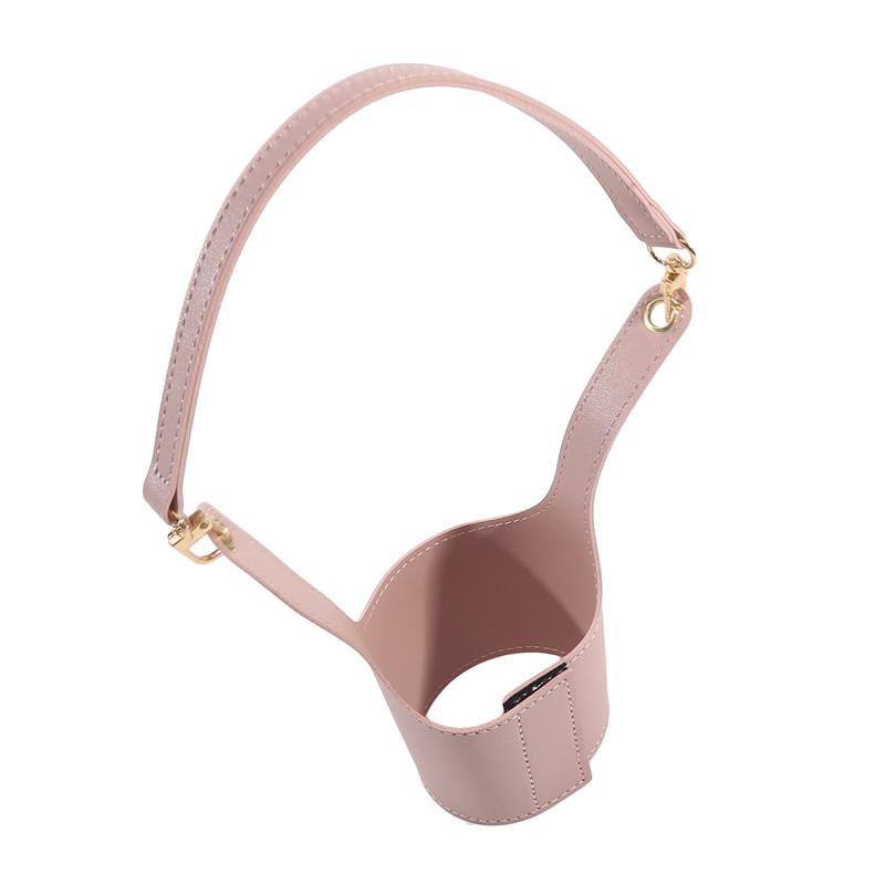 Портативный кожаный держатель для кофейной чашки, регулируемый ремень для переноски бутылки, модная сумка для стакана воды, чехол