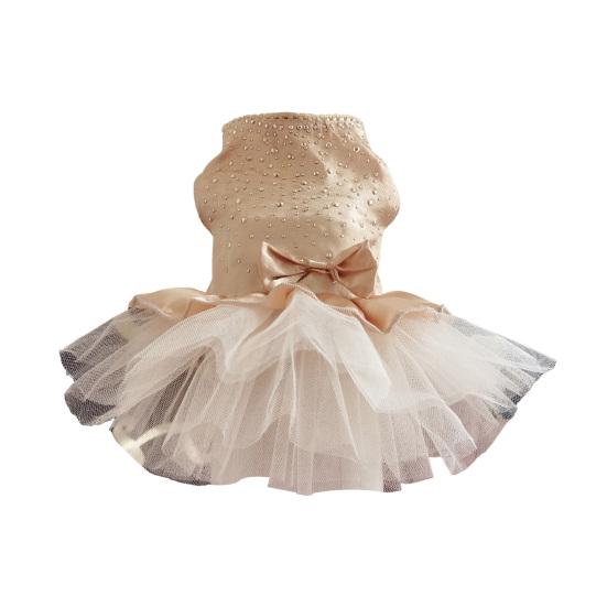 Pet Princess Dress Sparkly Bow And Sequins Tutu Dress Soft Dog Cat Costume Cute Party Outfit for Small Animals