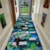 3D Three-dimensional Corridor Long Carpets Grass Stone HALLWAY Rug Can Be Customized Runner Carpet Paved Pastoral Road Stair Mat