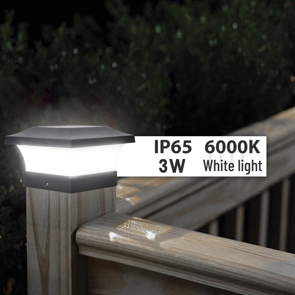Waterproof Outdoor Solar Pillar Lights for Villa Gates and Garden Fences