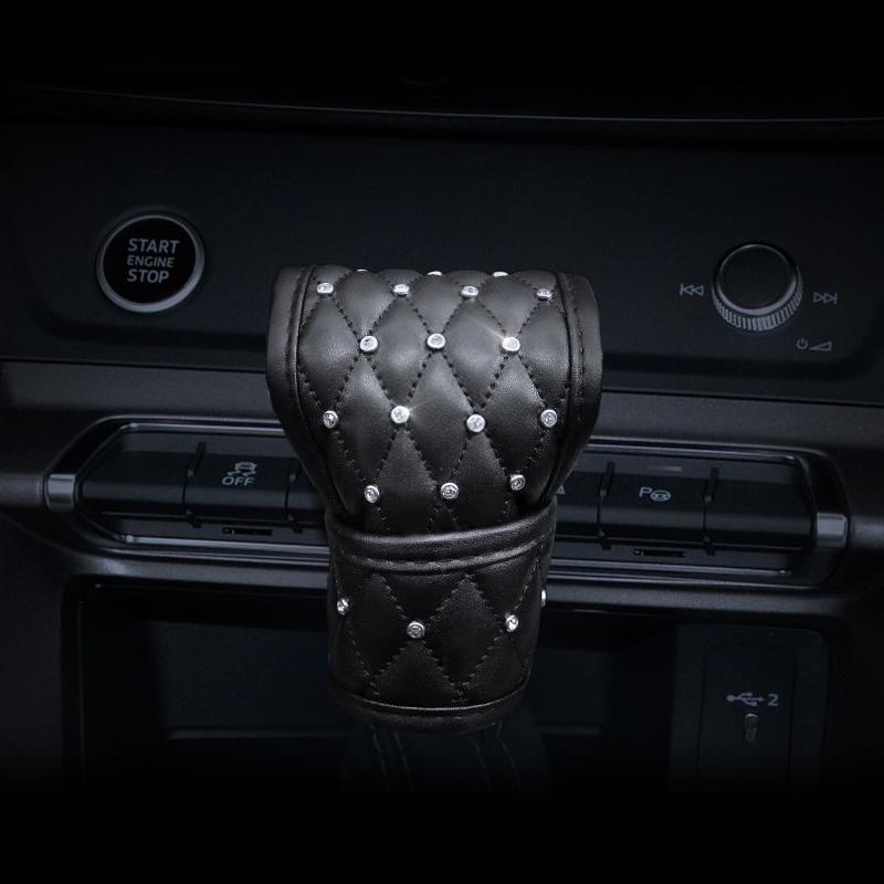 Кожаный хрустальный алмазный автомобильный рычаг переключения передач, автомобильный ручной тормоз, ремень безопасности, чехол, подлокотник, коврик, аксессуары для салона автомобиля