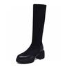 Boots Women's Boots 2025 Autumn and Winter New European and American Style Three Height High Boots Over Knee Boots Thick-soled Coarse Heel Leather Boo