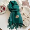 New Fashion Cashmere Scarf for Women Warm Winter Solid Color Double Sided Wraps Neckerchief Poncho Echarpe Pashmina Stoles