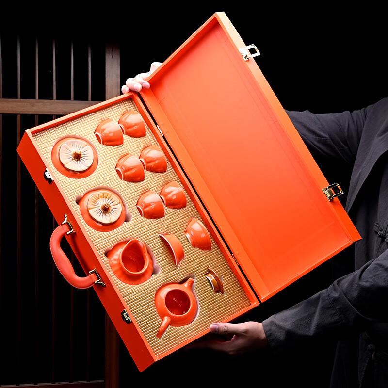 Min Guan Persimmon Ruyi Tea Set