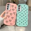 Чехол для Samsung Galaxy A14 A13 A15 A12 A16 A52 A21s A11 Мягкая накладка на телефон A23 A05 A53 A04 A06 A33 A22 A03 Мультяшный Цветок Любовь