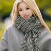 Шарф осень и зима новый мужской и женский универсальный круглый вырез imitation cashmere клетчатый шаль корейская атмосфера парная кастомизация