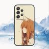 Аниме Чехол для телефона S-Spice and Wolf Для Samsung S25,S24,S21,S22,S23,S30,Ultra,S20,Plus,Fe,Lite,Note,10,9,5G Черный Чехол