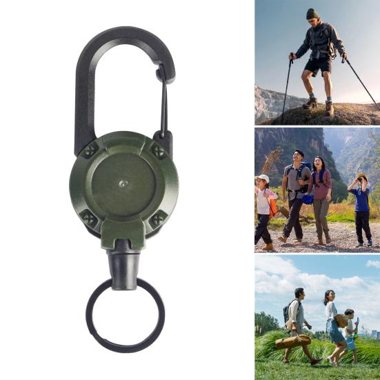 2 шт. прочный выдвижной брелок для ключей держатель значка многофункциональный инструмент карабин зажим ключи значки тактическая катушка удостоверения личности с выдвижным шнуром