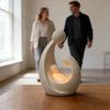 Семейная фигурка из 3 человек, напечатанная на 3D-принтере, статуэтка родителей и детей, современная скульптура для декора гостиной, спальни, полки, тумбы под телевизор