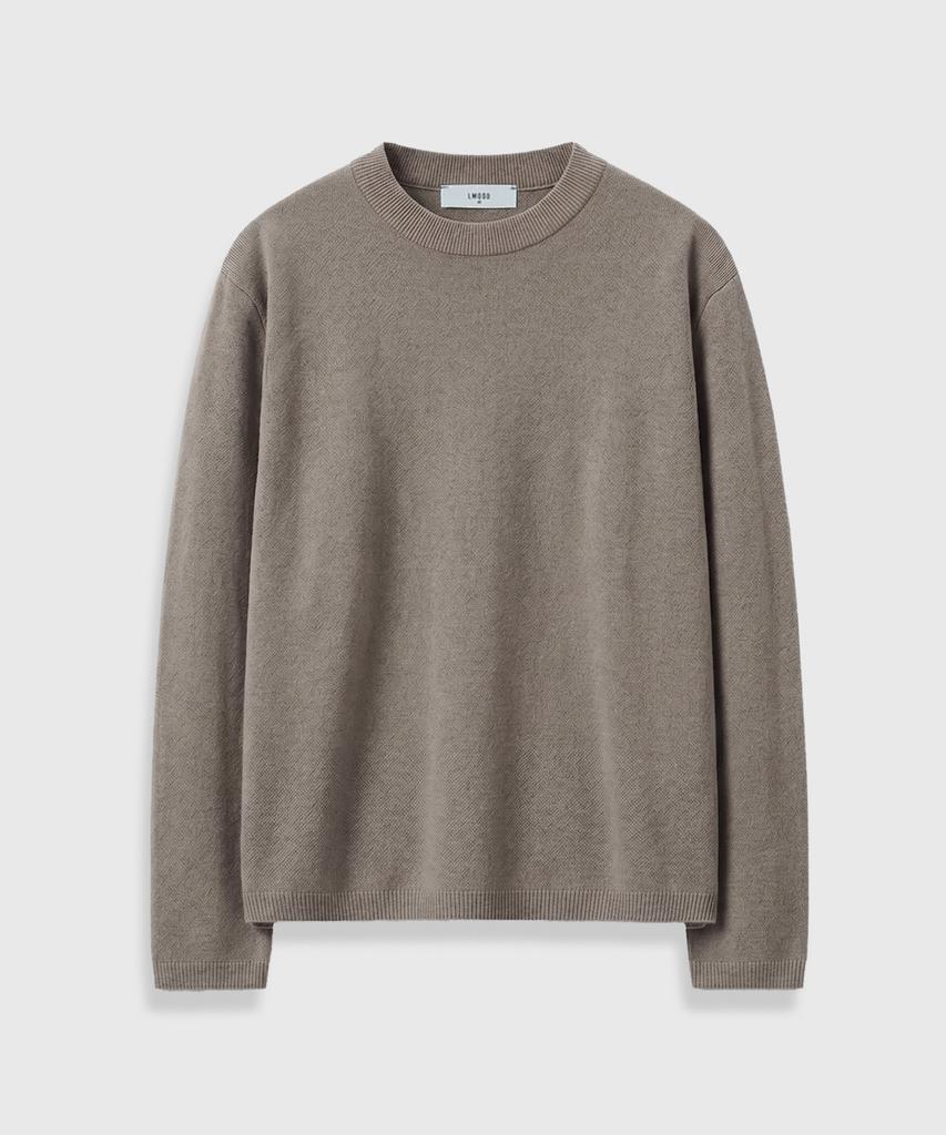 LMOOD Dutch Semi-Over Knit Mocha Beige