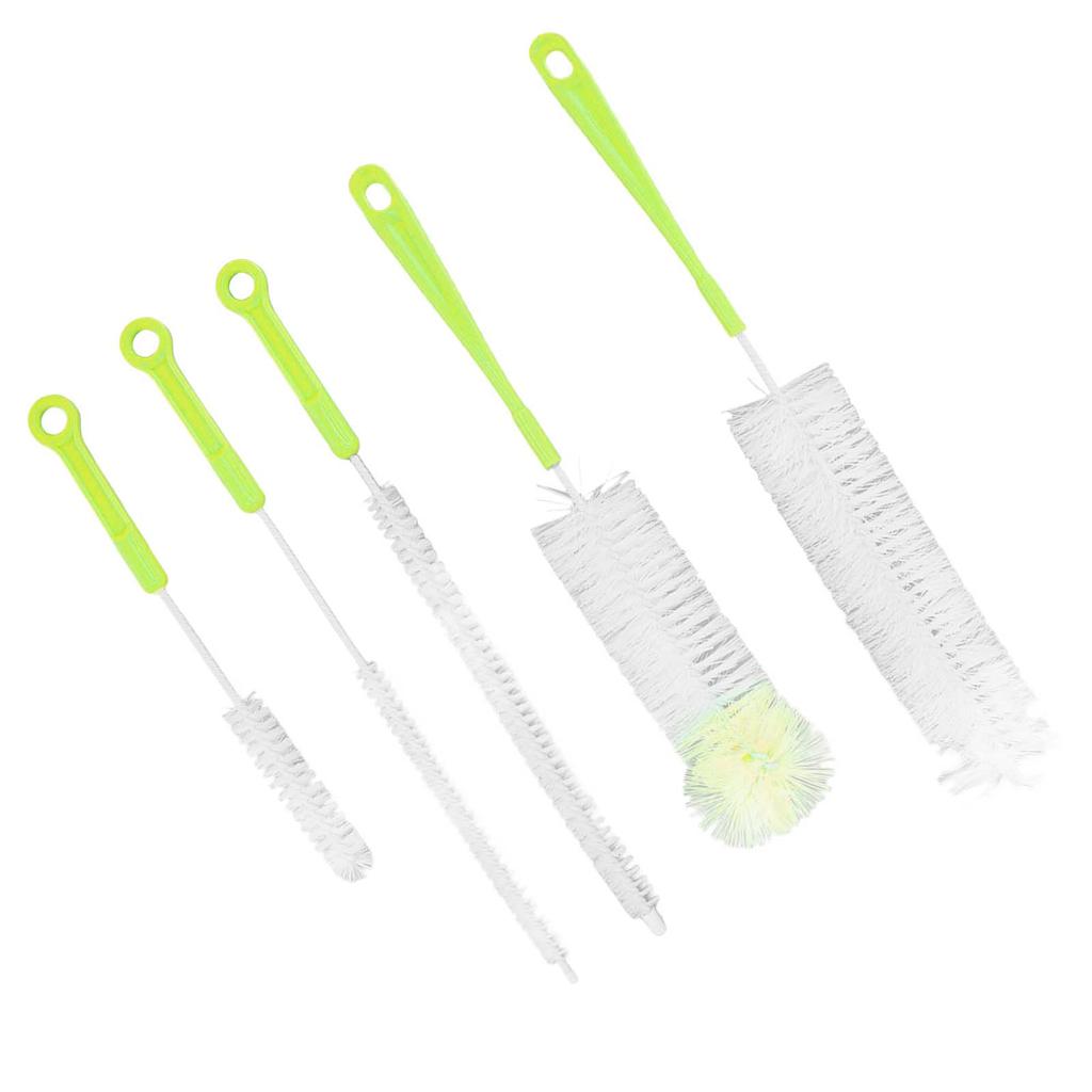 Bottle Brush Set Food Grade Long Handle 5 Types Water Bottle Cleaner for Wine Sports Bottles