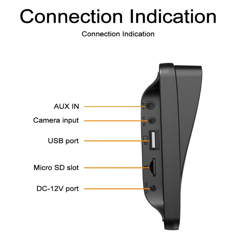 7" Портативный беспроводной экран Carplay Android Auto HD Автомагнитола Мультимедийный видеоплеер Задняя камера заднего вида Видеорегистратор
