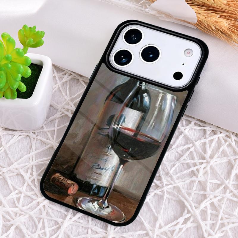 Чехол для телефона «Пей пиво Красное вино» для iPhone 17 Air 16 15 11 12 14 13 Pro Max Ударопрочный чехол