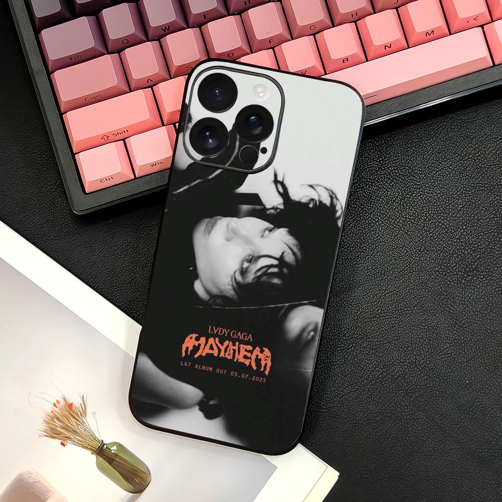 Чехол для телефона Singer L-Lady Gaga Mayhem для iPhone 16 15 14 13 12 11 PRO MAX PLUS Mini из мягкого ТПУ, приятный для кожи