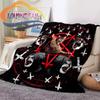Mystery Cat and Satan  Fluffy Blanket  Warmth Soft Plush Sofa Throw  Square  Blanket Tourist blanket{Customize Your Picture}
