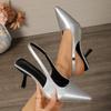 Small High-heeled Sandals Large Size Sexy Pointed Head Night Party Etiquette Model Catwalk Stiletto Shoes