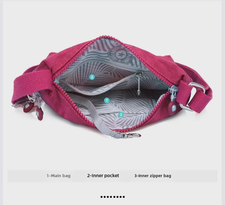 Versatile Lightweight Water-Repellent Nylon High-Top Shoulder Messenger Bag