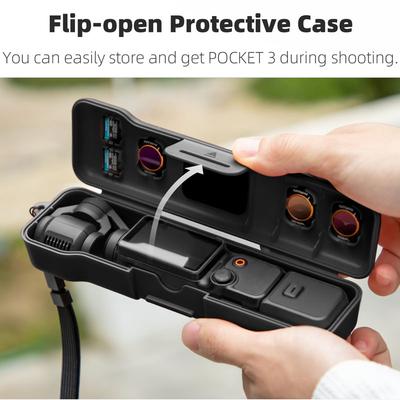 Портативный защитный чехол для DJI Osmo Pocket 3, противоударный стабилизатор, защитный бокс для хранения фильтров с ремешком на руку для Osmo Pocket 3
