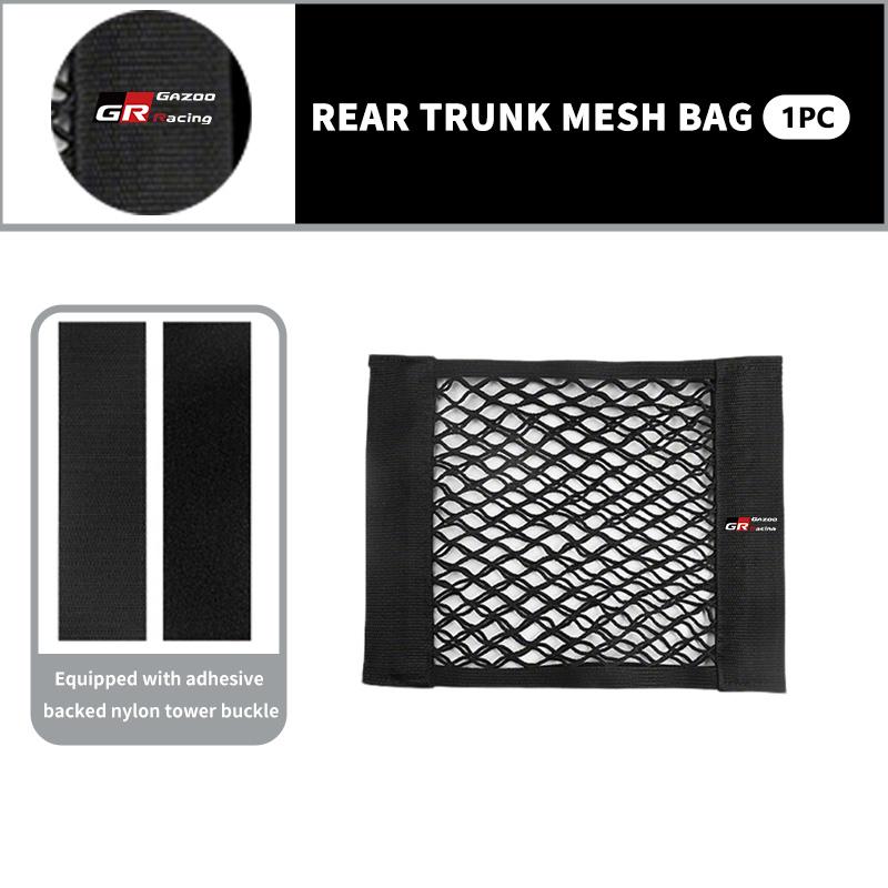 EBSKCS1 Car Styling Trunk Box Storage Bag Mesh Elastic String Net Pocket Organizer Accessories For Toyota Yaris Corolla Rav4 GR Auris